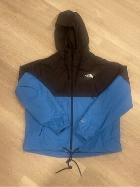 The North Face Antora Black & Blue Hooded Jacket